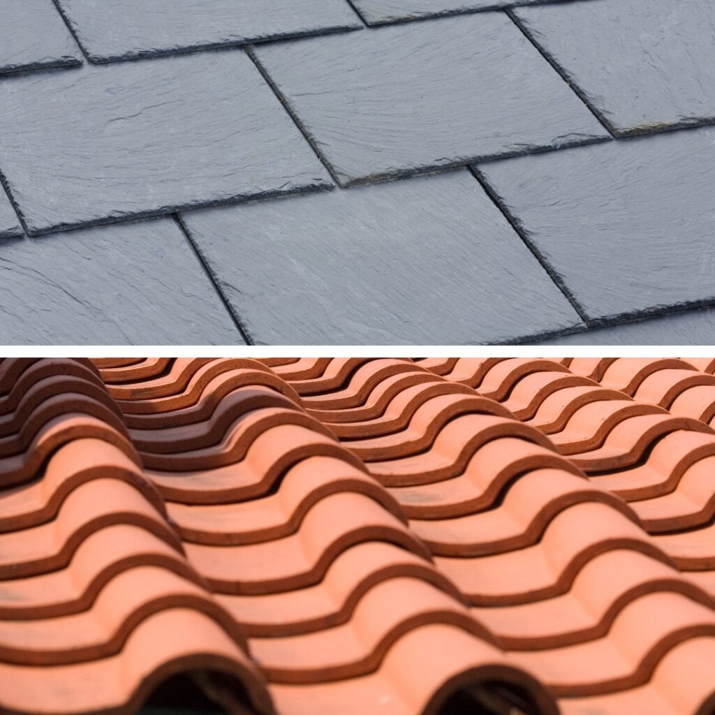 image of slate and tile roofing materials