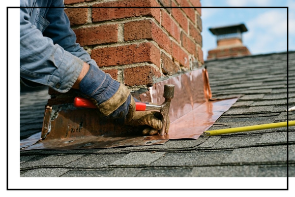 repair of flashing around chimney